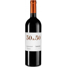 Вино "50&50" Красное Сухое 13,5% 0,75л.