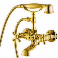 Смеситель для ванны с двумя рукоятками KAISER Carlson Style 44222-3 Gold