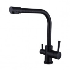 Смеситель для кухни KAISER Merkur кухня боковой под фильтр ф40 Black Marble