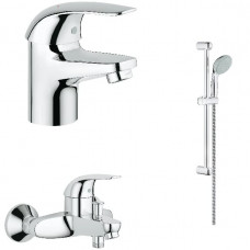 Душевой гарнитур (комплект) Grohe Euroeco 124428, хром