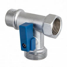 Кран шаровый для стиральной машинки проходной KAISER 1/2″х3/4″х1/2″ под ключ 270 Кран шаровый для стиральной машинки проходной KAISER 1/2″х3/4″х1/2″ под ключ 270
