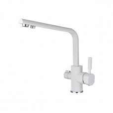 Смеситель для кухонной мойки под фильтр однорычажный  боковой  Kaiser Decor 40144-10 White Ø40
