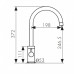 Смеситель для мойки кухни под фильтр R-излив 26744-9 KAISER Merkur боковой  Ø35 Black-Mat