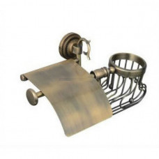 Держатель для туалетной бумаги с крышкой и освежитель Classic Retro Bronze R-2AR (правый) Держатель для туалетной бумаги с крышкой и освежитель Classic Retro Bronze R-2AR (правый)